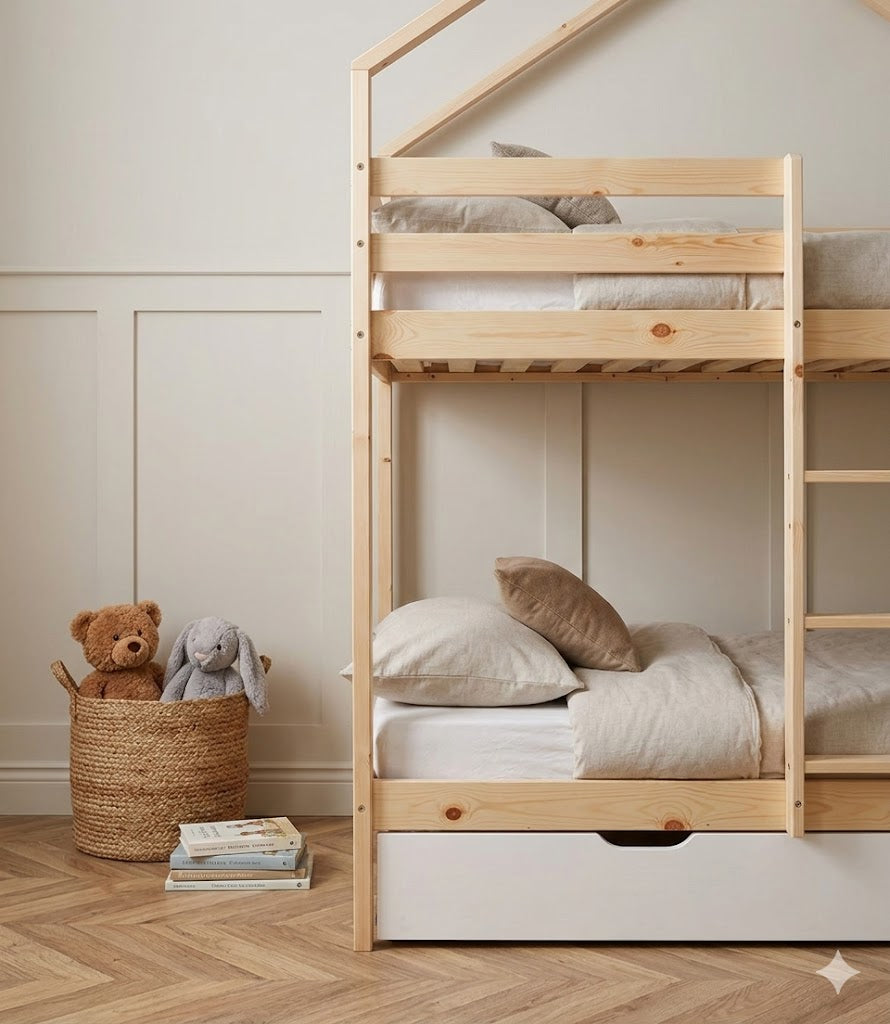 Lit Cabane Superposé Avec Tiroir Modèle Sofia 90x190