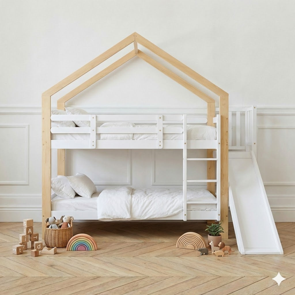 Lit Cabane Superposé Tobbogan Modèle Alice 90x200