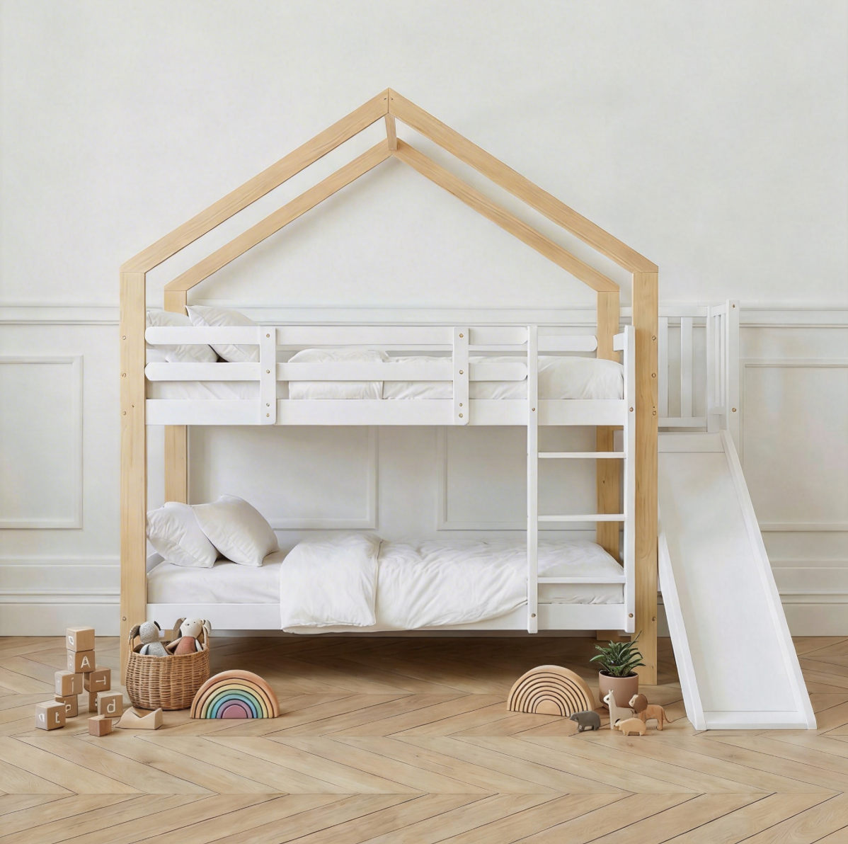 Lit Cabane Superposé Tobbogan Modèle Alice 90x200