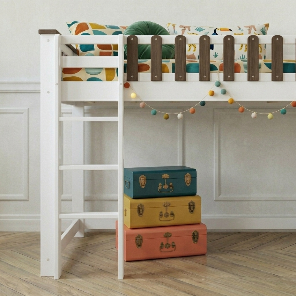 Lit Mezzanine Toboggan Modèle Serena 90x200