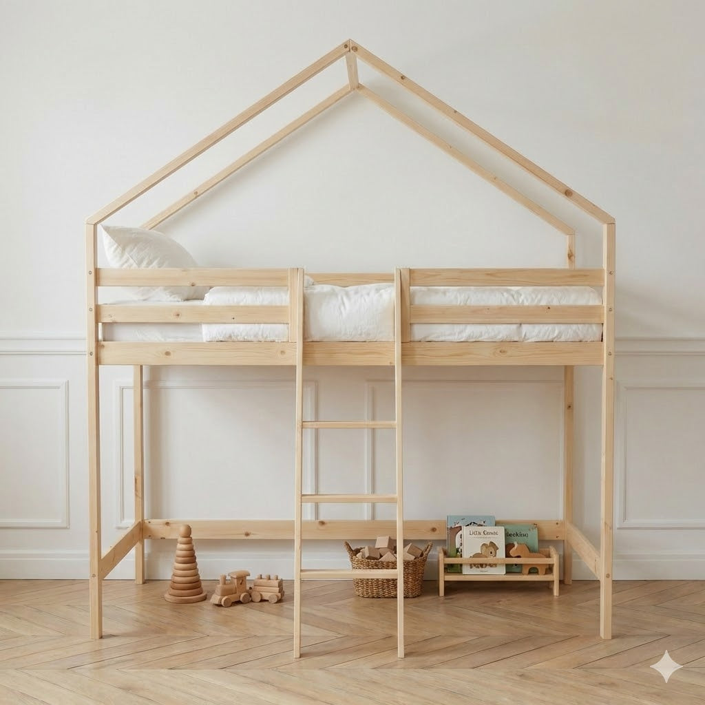 Lit Cabane Mezzanine Modèle Jacob 90x190