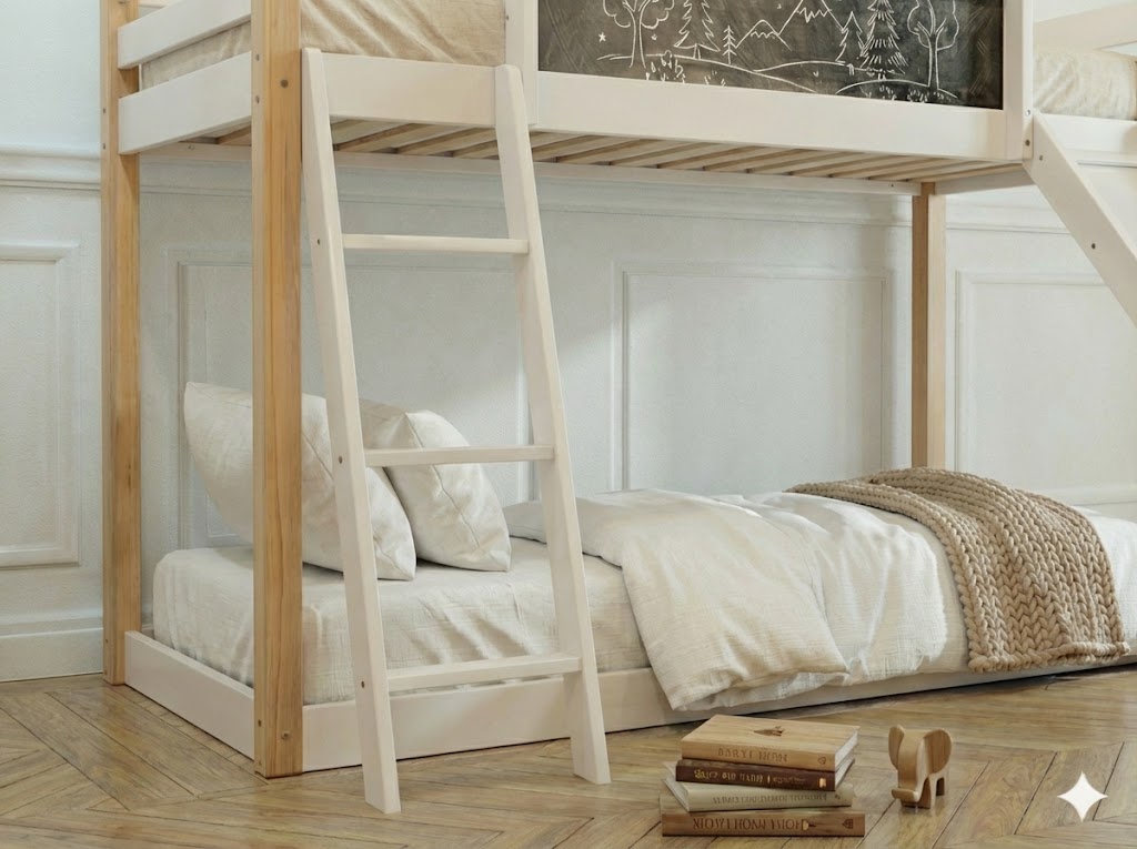 Letto a castello Lisa con scivolo, 90x200